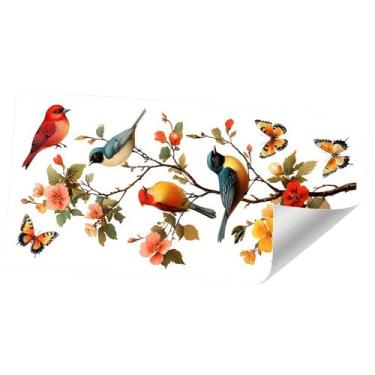 Imagem de IEUDNS Adesivo de Natal com Animais para Janela, Decoração de Janela, Enfeite de PVC para Casa, Pássaro