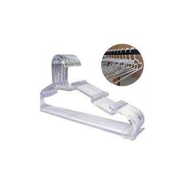 Imagem de Cabide Em Acrílico Transparente Para Adultos Pacote Com 10 unidades - 