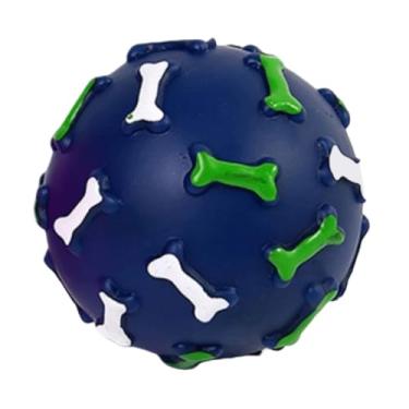 Imagem de Bolas De Cão Guinchantes,Mordedor Para Filhotes Com Estampa De Osso | Bola para Brincadeiras ao Ar Livre - Para Donos de Animais Treinadores e Amantes em Casa Jardim Parque Praia