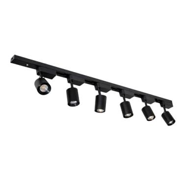 Imagem de trilho eletrificado 2m + 6 spots 7w 3000k bivolt preto ST495