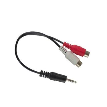 Imagem de Cabo de Áudio Evus C-094 P2 Macho para 2 RCA Fêmea em Y 15cm Conexão E