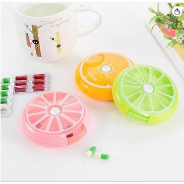 Imagem de Porta Comprimido Com 7 Compartimentos Frutas Giratório - Saz Comércio