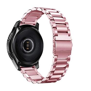 Imagem de Pulseira De Aço Inox 22mm Para Galaxy Watch 46mm Bt Nfe (Pink Rose)