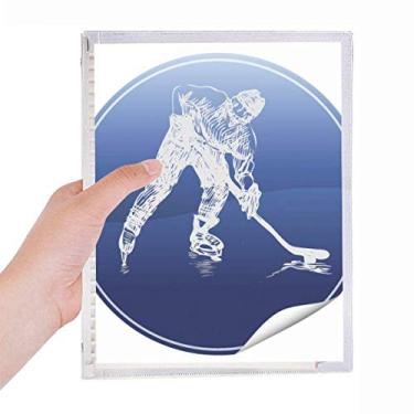 Imagem de Caderno de aquarela de patinação e hóquei no gelo com folhas soltas diário recarregável