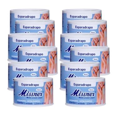 Imagem de Esparadrapo Impermeável Extra Flexível Branco 2,5 cm x 4,5 m (MISSNER) - KIT COM 12 UNIDADES