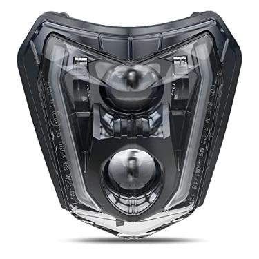 Imagem de Farol de Dirt Bike BICYACO, farol LED DOT 66W 3000LM com feixe alto e baixo DRL, compatível com motocicleta Enduro Pit Bike ATV TC FE TE EXC XCW SXF SX 125 250 300 350 450 500 530 SMC R 690 Supermoto