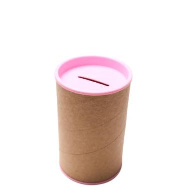 Imagem de 30 un. Cofre De Papelão Colorido - Cofrinho 10x6 (Rosa Bebê)