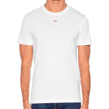 Imagem de Camiseta Diesel Masculina T-Diegor-D Embroidered Centre Logo Branca-Masculino