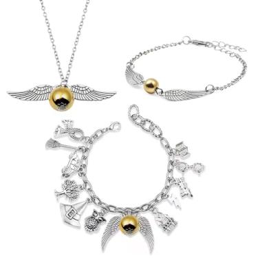 Imagem de Fancy Space Conjunto de pulseiras artesanais com tema de bruxaria – joias ajustáveis, presente de aniversário para crianças, meninas, mulheres, Medium, Metal, Sem Pedra Preciosa