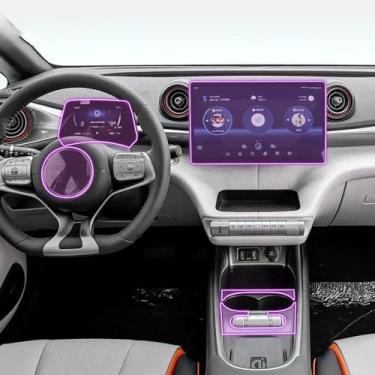 Imagem de TiLLOwt Console de filme de navegação GPS para interior do carro, tela LCD antiarranhões, película protetora de TPU transparente, para BYD Dolphin 2022-2023