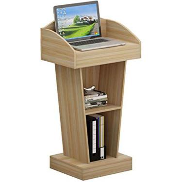 Imagem de Pódio Pódio de madeira com ampla superfície de leitura Multiuso em pé Púlpito Recepção Restaurante Púlpito Púlpito Conferência escolar Hotel Pódio Suporte púlpito Escritório, cáqui, 40x60x11