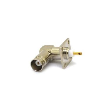 Imagem de Conector BNC 50 Ohms Fêmea Angular Painel Base Quadrada 17,50mm - LF-7