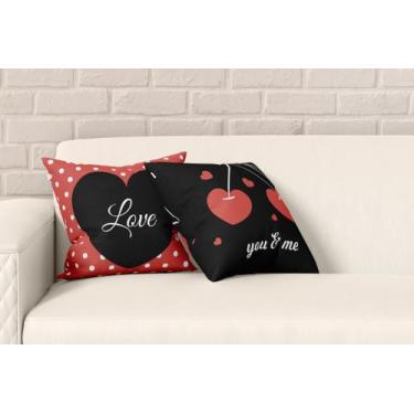 Imagem de kit 2 almofadas com enchimento Forever Together Love - Core Decore