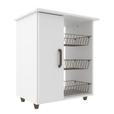 Imagem de Balcão Móveis Sul 4571 Luna Com Fruteira - MOVEIS SUL, BRANCO