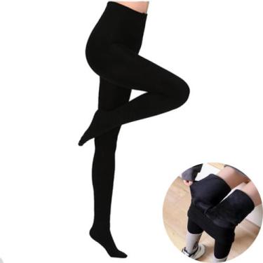 Imagem de Meia Calça Térmica com Pé Preta  - Joy