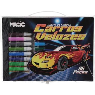 Imagem de Maleta para Pintura Carros - 86 Peças - Magic KIDS