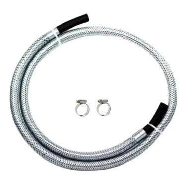 Imagem de Mangueira flexível com malha de aço para fogão e cooktop 3m + 02 abraç