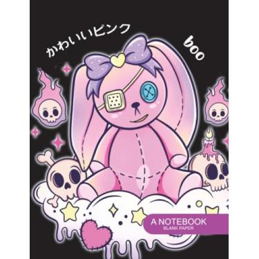 Imagem de Cutie Pink Skelton Halloween Theme, Unlined Notebook: Blank Paper Journal, Sketch Book for Everyone who love Pink, Enjoy Freeform Drawing, Cartoon, Anime