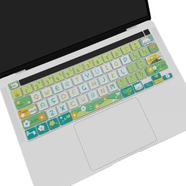 Imagem de Linda capa de silicone para teclado para MacBook Pro 33.0 cm M2 2020-2023 (modelo: A2338/A2289/A2251)/MacBook Pro 16 polegadas 2019 2020 (modelo: A2141) com Touch ID, layout dos EUA, flores fofas