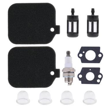 Imagem de NIMTEK Pacote com 2 filtros de ar com filtro de combustível, gaxeta de vela de ignição, kit de ativação para soprador Stihl BG45 BG46 BG55 BG65 BG85 SH55 SH85 BR45C
