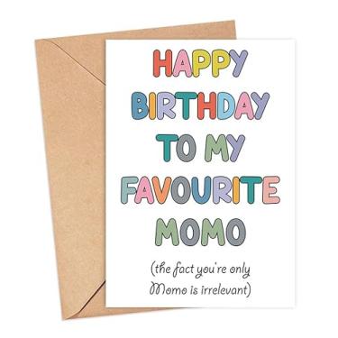 Imagem de YoungGift Cartão de aniversário Momo - To My Favorite Momo Card - Cartão de aniversário engraçado para Momo - Cartão de feliz aniversário para meu favorito Momo - Cartão Momo fofo - Presente para