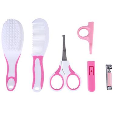 Imagem de 6pcs Conveniente Kit Diário de Cuidados Com o bebê Essencial 6 Peças para Bebês e Crianças Conforto e Segurança Com Escova de Cabelo Pente de Cabelo Pente de Unhas Cortadoras de