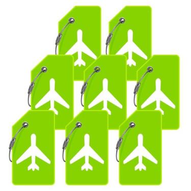 Imagem de Etiquetas de Bagagem M-Sorflly - 8 Unidades de Silicone Verde