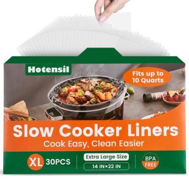 Imagem de Forros Descartáveis para Fogão Slow Cooker Hotensil (30 Unidades, 14x2