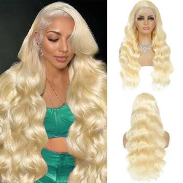 Imagem de Peruca Frontal de Renda Waimro 613 Loira - Cabelo Humano 30" Ondulado