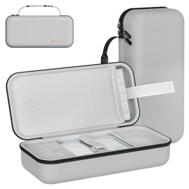 Imagem de bibuks Capa de transporte rígida compatível com Apple 2024 Mac Mini M4/M4 Pro, estojo protetor para transporte, bolsa de armazenamento de viagem à prova d'água com espaço para acessórios (cinza)