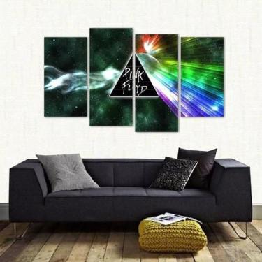 Imagem de Quadro Decorativo Pink Floyd Mosaico Em Tecido 4 Peças 1 - Wall Frame