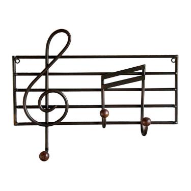 Imagem de Cabide de Ferro Reforçado Rustico Artesanal com 03 Ganchos para Bolsa ou Roupa de Parede