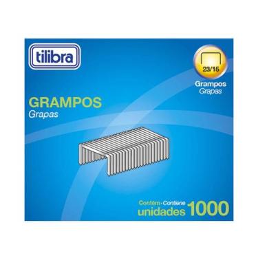 Imagem de Grampo 23/15 75-120 Folhas Galvanizado 1000 Unidades - Tilibra, Única,
