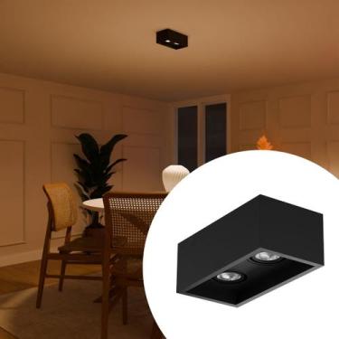 Imagem de Plafon De Teto Sobrepor Para Quarto Cozinha Mesa Jantar Com Lampada 30