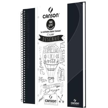 Imagem de Caderno Desenho A4+ 140g/m², Canson, 71400267BR, Preto , 40 Folhas
