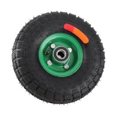 Imagem de KIMISS Rodas de Carrinho de Ferramentas Cheias de Ar, 4,5 ", 4,10/3,50-4, 6204-2rs Rolamentos, Pneus de Reposição Duráveis ​​para Cortadores de Grama, Carrinhos de Jardim e Caminhões de Mão