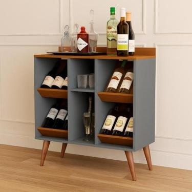 Imagem de Aparador Adega Bar Prateleiras 4646 Pés Palito - Cores - Comprar Movei