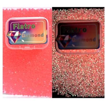 Imagem de Contas de arte de diamante luminosas para acessórios de pontos de diamante, base plana, brocas de pintura de diamantes redondos para artesanato, luz forte fará com que as contas brilhem para pedras de