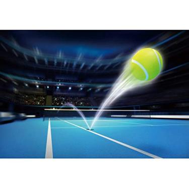 Imagem de Yeele Cenário de quadra de tênis profissional de 3 x 2 m, estádio azul, para crianças, adultos, festa de aniversário, tênis, decoração de jogos, estúdio, sessão de fotos