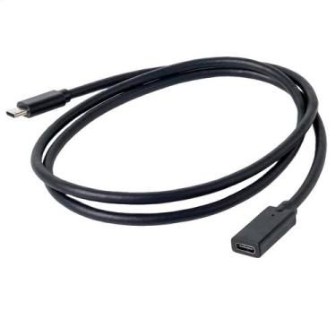 Imagem de Kit com 5 Cabo Extensor Usb-C 4K60Hz Para Transferência De Dados 1,8MT