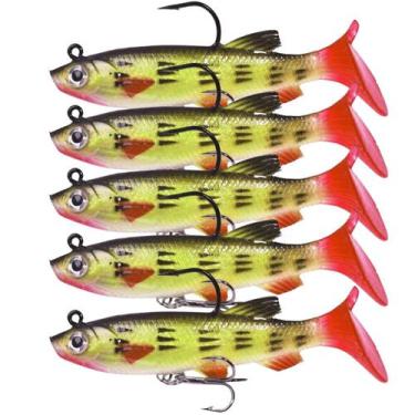 Imagem de kit 5 Iscas Artificiais movimento Realista soft shad bait - SWG, Verme