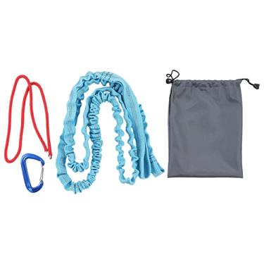 Imagem de Corda de reboque de bicicleta Trela ​​de reboque de bicicleta Alça de mountain bike resistente ao desgaste, absorção de choque, trela de reboque prática e resiliente com fivela de