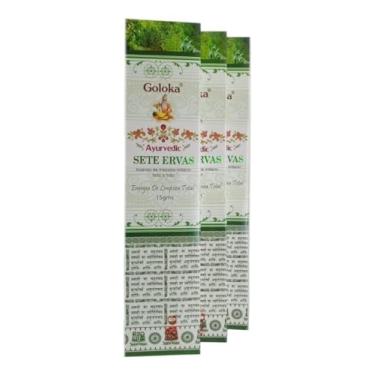 Imagem de Incenso Goloka Ayurvedic Sete 7 Ervas 3un.15g