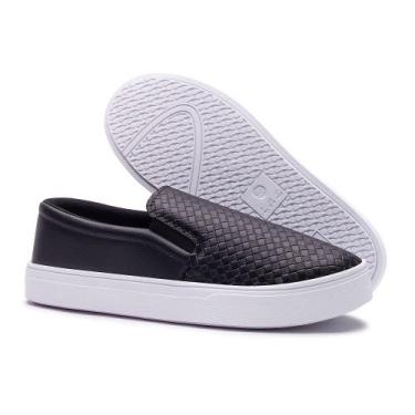 Imagem de Slip On Sapatenis Feminino Sem Cadarço Casual Tresse - Menina de Marte