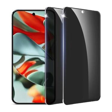 Imagem de Pacote com 2 protetores de tela de privacidade – vidro temperado HD anti-peek e anti-luz azul, fácil instalação, à prova de poeira, compatível com iPhone 14 Pro Max