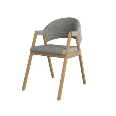 Imagem de Cadeira Suellen Luxo Reforçada Para Mesa De Jantar Linho Grafite