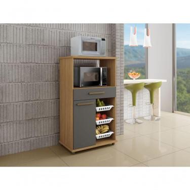 Imagem de Armário De Cozinha Com Fruteira Fortaleza Arte Móveis Cinamomo/grafite