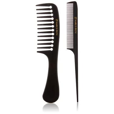 Imagem de Marco Boni Conjunto Com 2 Pentes Gioconda Dentes Espaçados Dentes Finos 2238 Preto