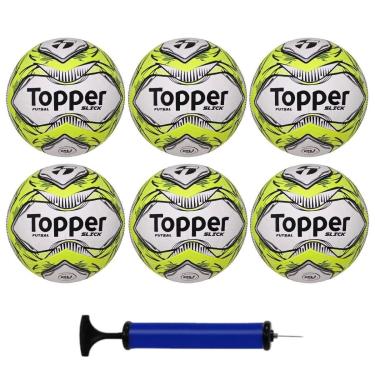 Imagem de Kit Caixa 6 Bolas Futsal Topper Com Bomba de Ar-Unissex