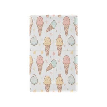 Imagem de Blueangle Placa de parede decoradora de capa em branco, tamanho padrão, padrão de sorvete, capa de interruptor para quarto de escritório em casa, 4,53 x 2,76 polegadas (475)